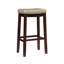 Tabouret de comptoir et de bar en bois massif sans dossier avec siège rembourré Bartonville-866721035-875261410