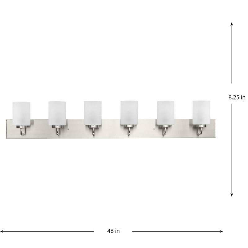 Baldassarre 6 - Light Dimmable Vanity Light, Brushed Nickel