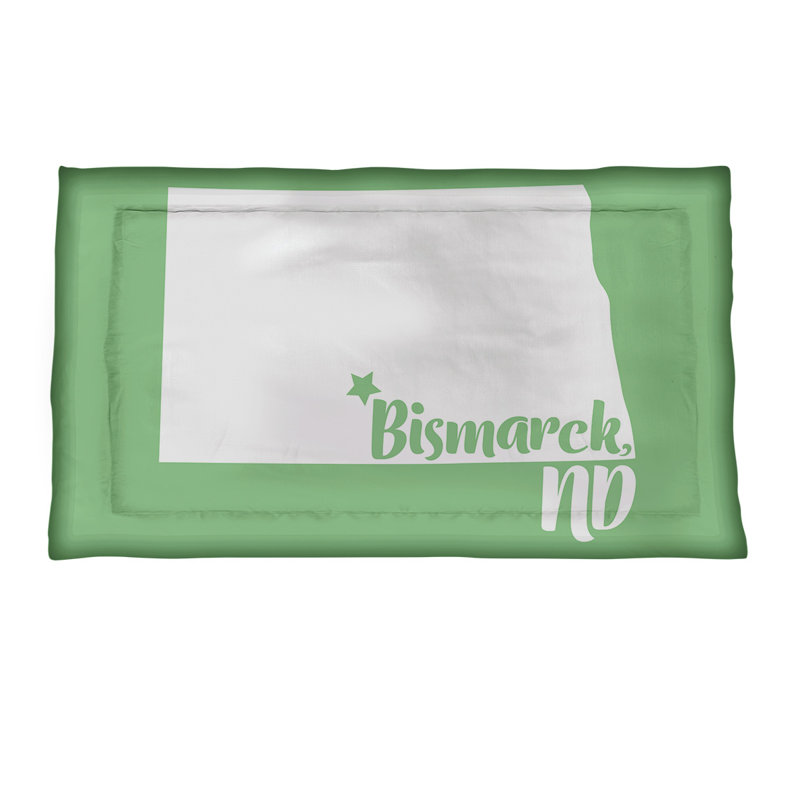 Polyester Sham Set, Microfiber, King, Green