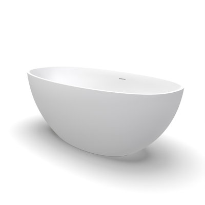 61 Inch Freestanding Artificial Stone Solid Surface Bathroom Bathtub