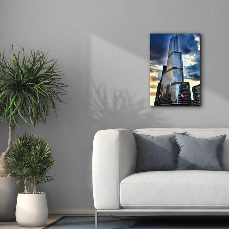  «The Empire» par Dante Plata, art mural sur toile, 18 po x 26 po