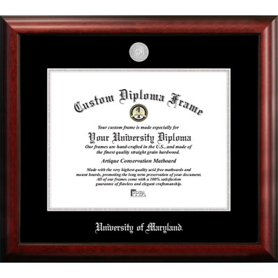 Satin Brown Wood Embossed Picture Frame with Mat