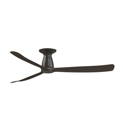 Kute 60 inch Flush Indoor/Outdoor Smart Ceiling Fan - Dark Bronze with Dark Walnut Blades