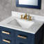 Ensemble de meuble-lavabo simple 30 po avec plateau en marbre blanc de Carrare Doucette-1780813642-1803987717