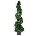 50"  Faux Tree Spiral Topiary Plant, Artificial Boxwood Spiral Plant in Planter