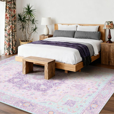 Tapis d'intérieur délavé et antidérapant