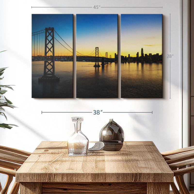 «San Francisco Nightfall», 3 pièces, H 28 po x l 45 po