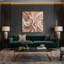 Abstrait art fluide sur toile grise 79-1366623284