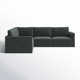 Deirdre 5 - Piece Modular Velvet Reversible Sectional