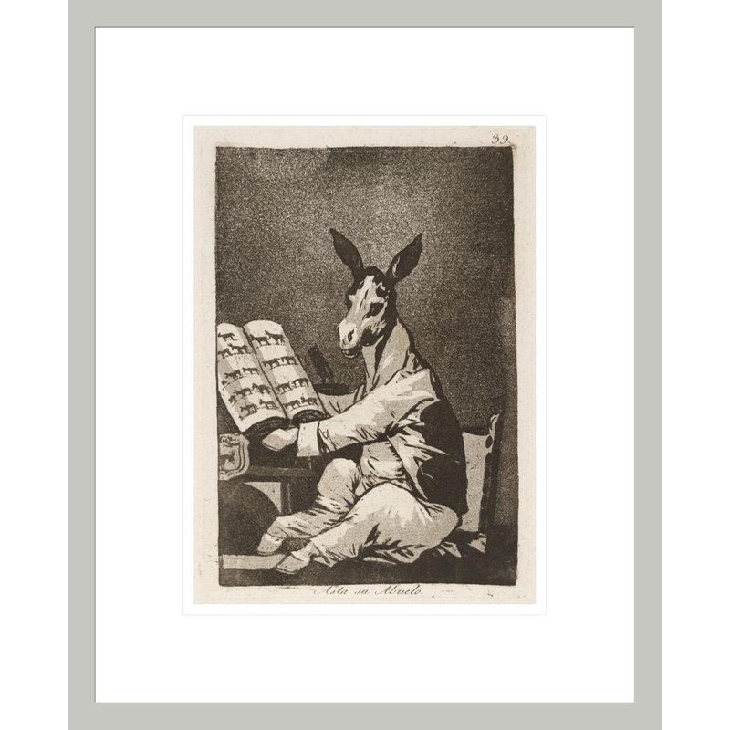 Asta su Abuelo. (Et son grand-père aussi.) Par Francisco de Goya - Impression sur toile, H 16,75 po x l 13,62 po