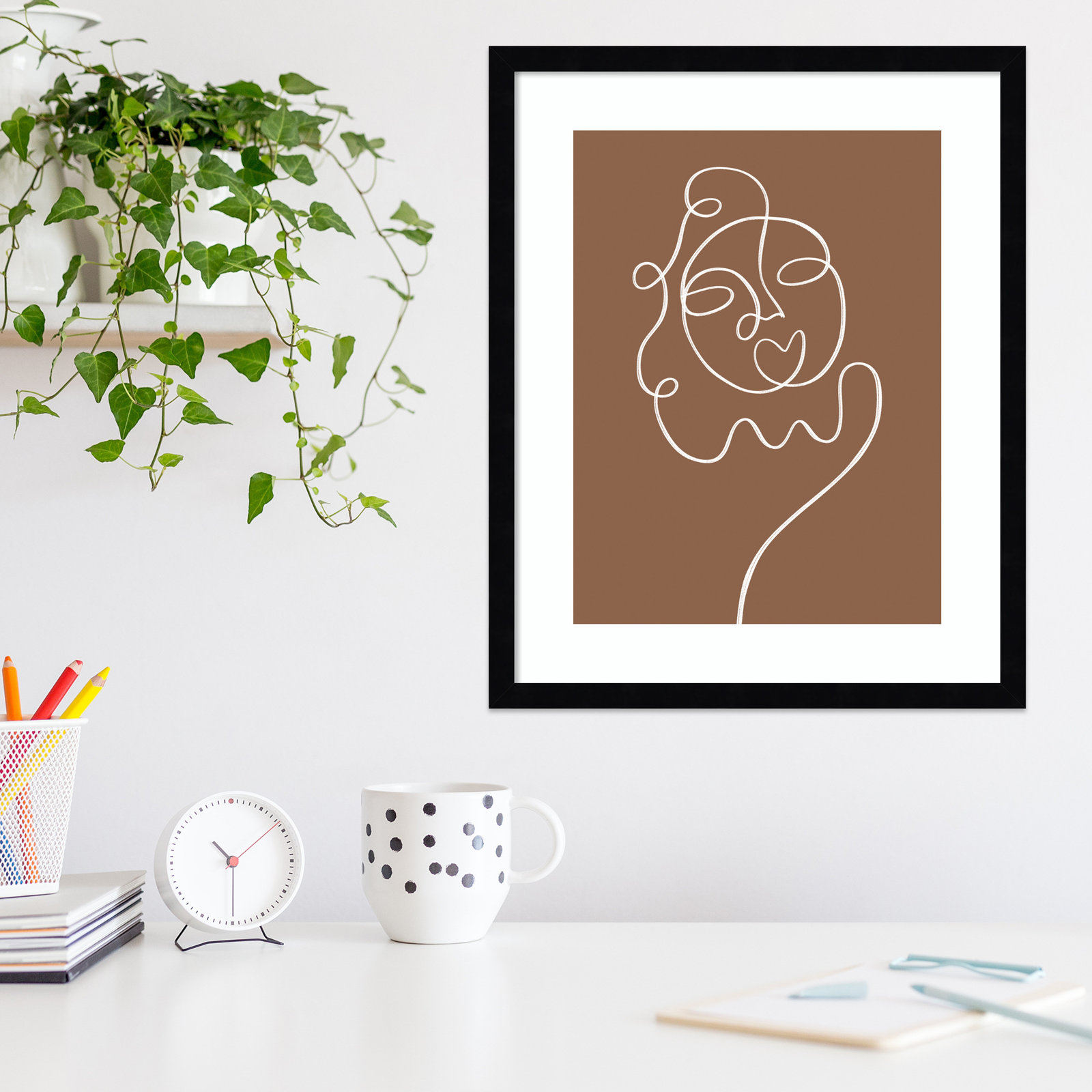 Her Print by Shatha Al Dafai, Black Framed, 21" H x 17" W