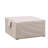 Lisbeth Pawni Teak Outdoor Ottoman with Custom Cover