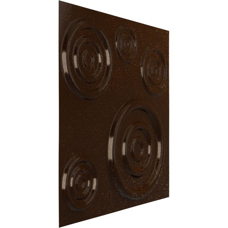 19 5/8"W x 19 5/8"H Reece EnduraWall Decorative 3D Wall Panel, Textured Metallic Mystic Brown (Covers 2.67 Sq. Ft.)