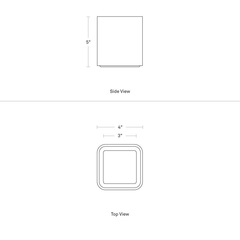 Square One Pencil Holder, Acacia