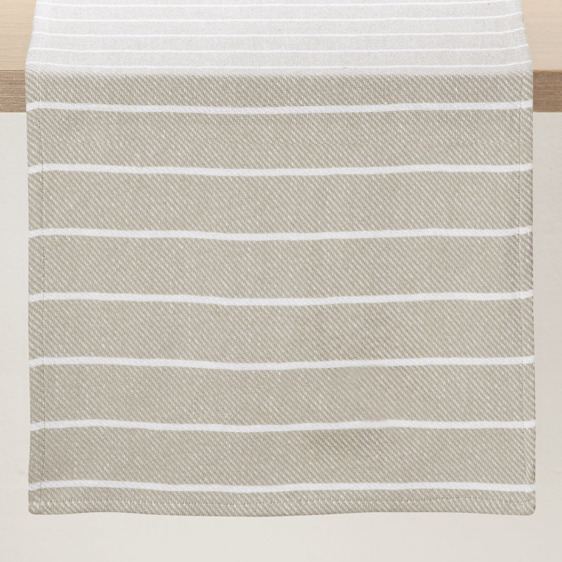 16X80 SAMANTHA Stripe Runner, Taupe Ivory