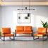Ensemble de salon configurable en similicuir 3 pièces Carlean