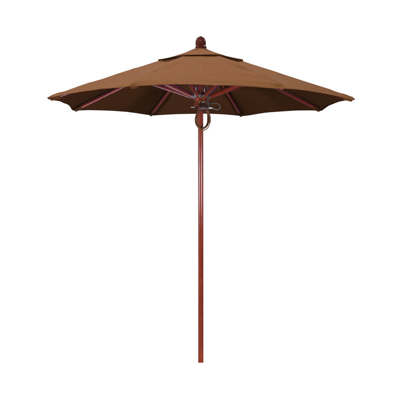 Meridien 89'' Market Sunbrella® Umbrella, Heather Teak Sunbrella®, Red