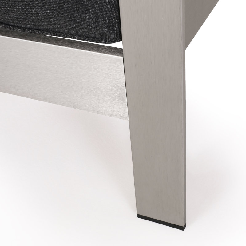 Mcnemar Aluminum Outdoor Lounge Chair, Gray