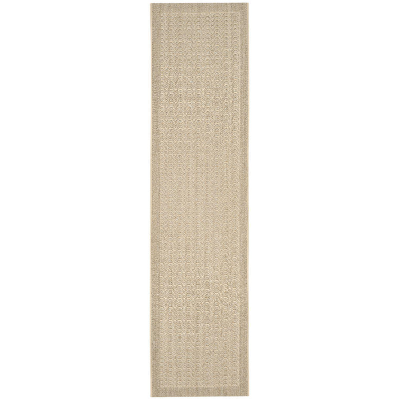 Merryman Jute/Sisal Desert Sand Area Rug, Runner 2' x 8'