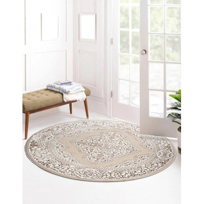 Benjin Floral Machine Woven / Power Loomed Area Rug