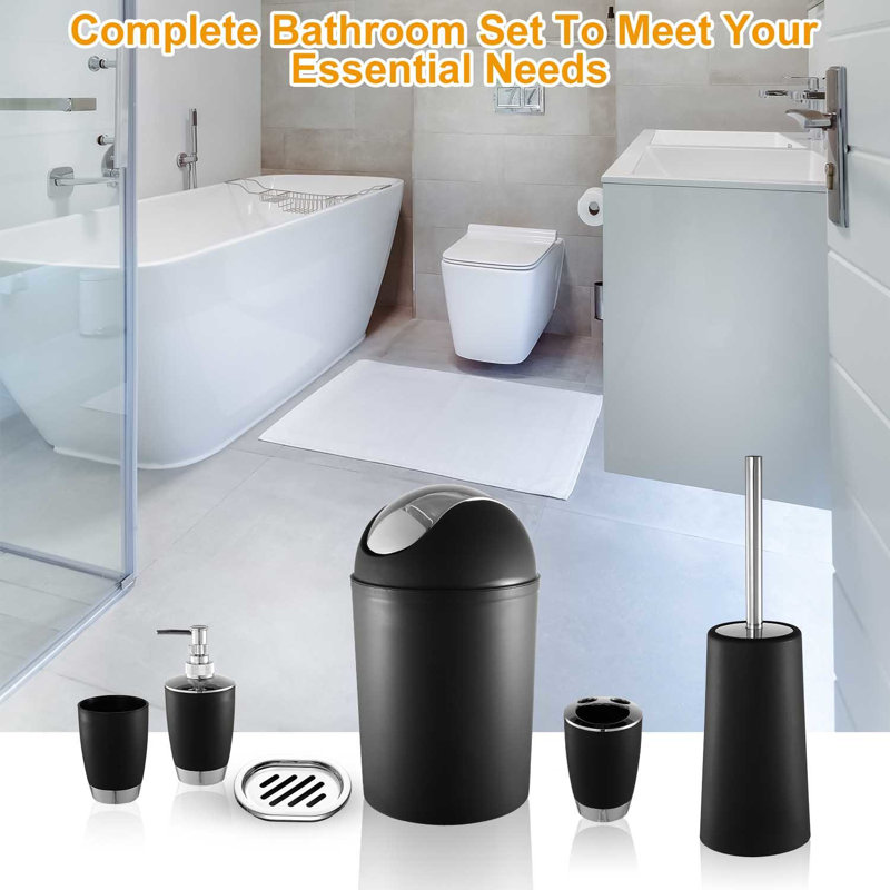 Accessoire de salle de bain Loucile, Noir
