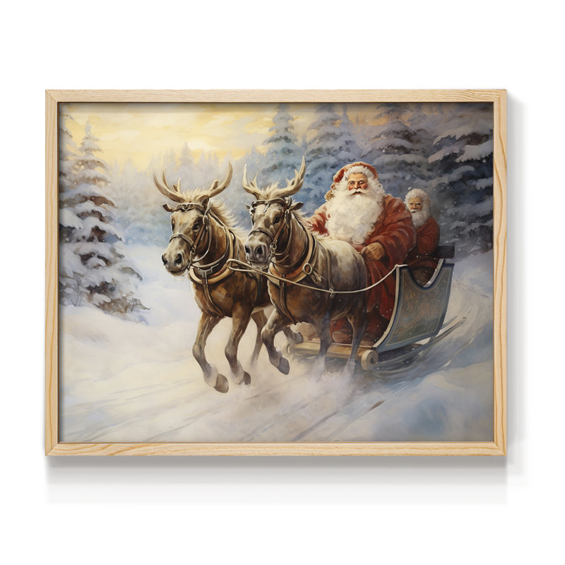 «Chirstmas Art» - CECL XXIV - Reproduction encadrée - Restickable, H 22 po x l 28 po, Naturel