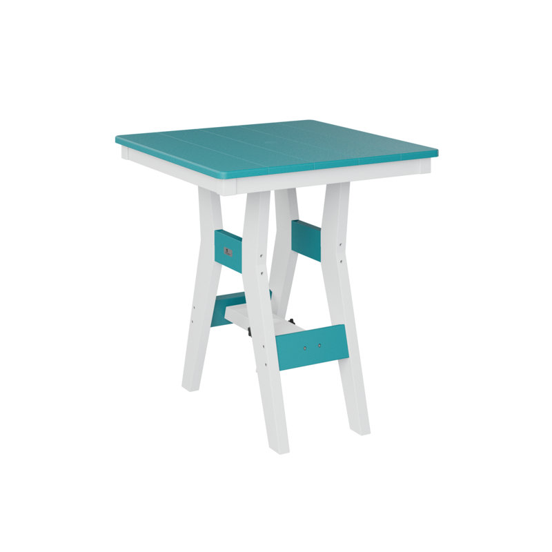 Table de bar berlinoise berlinoise, H 30,37 po x l 28 po x P 28 po, Bleu Aruba