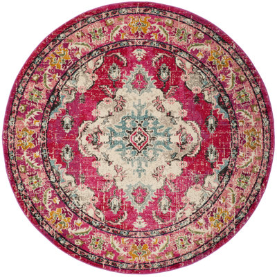 Tibbetts Persian Inspired Pink Area Rug