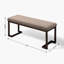 Banc rembourré gris