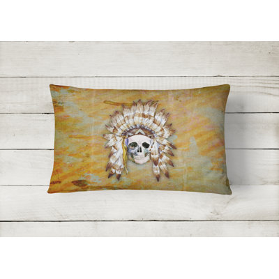 Day of the Dead Skull Lumbar Pillow