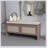 PP Rattan Storage Bench with Cushion, Faux Rattan Shoe Cabinet with 2 Doors, Mid-Century Modern Wood Entryway Seat, for Bedroom, Hallway, Mudroom