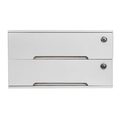 Wooden Rectangular Desktop Storage Box With Lockable Drawers Office Supplies File Organizer Flat File Cabinet