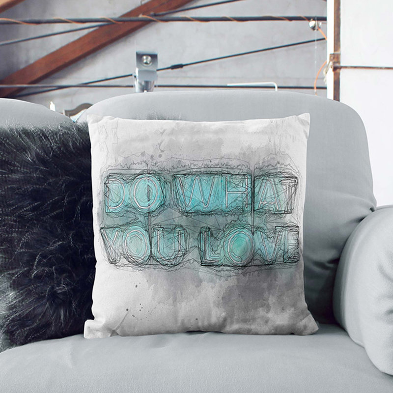 Square Cushion, 55cm H x 55cm W x 20cm D, Black
