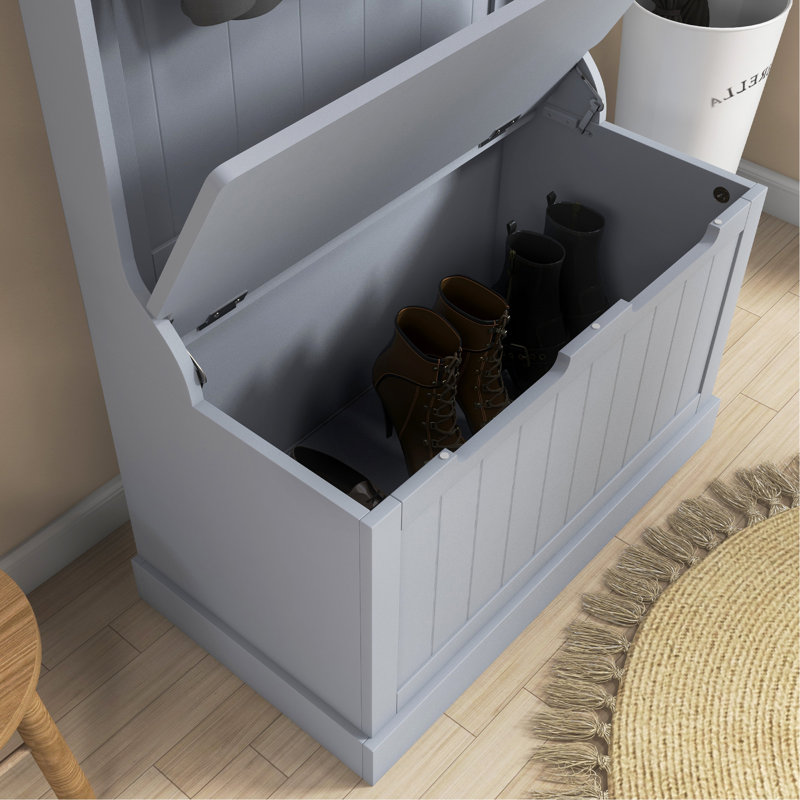 Versatile Hall Tree With Multiple Functions For Enhanced Organization And Convenience, Grey