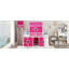 Lit mezzanine double avec tente et tour rose Slide