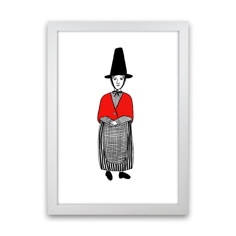 Welsh Lady by Carissa Tanton - Print, White Framed, 88cm H x 64cm W x 3cm D