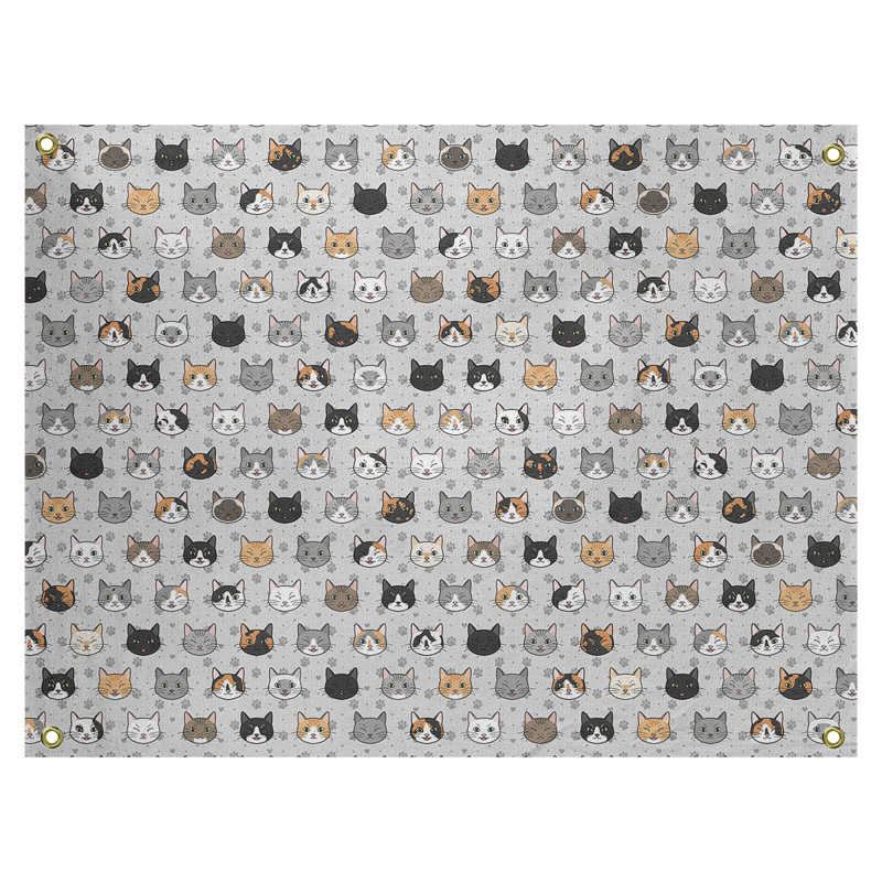 Tapisserie kitty chat par katelyn elizabeth Avicia, Intérieur, H 54 po x l 63,5 po