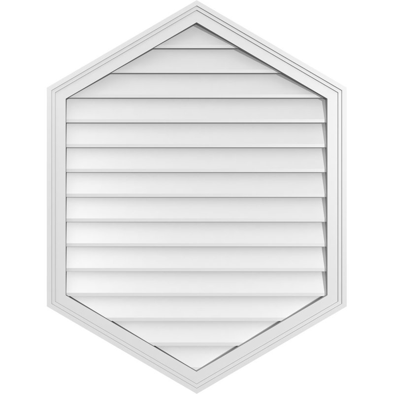 Ventilé vertical à pignon vertical 7/12 po, H 42 po x l 32 po x P 1,5 po