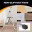 Tabouret pliant en échelle à 2 marches avec poignée, large marchepied plateforme, pieds antidérapants, capacité de charge de 330 lb-1996086622