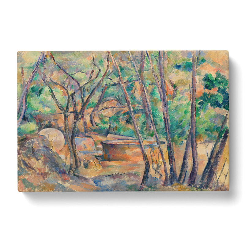 Millstone And Cistern by Paul Cezanne - Wrapped Canvas Painting, 35cm H x 50cm W x 3cm D