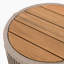 Ensemble de table industrielle rustique de 2, table basse et table d'appoint avec motif en corde tissée, ensemble de table moderne et fonctionnel pour le salon et la maison - corde beige-1043680734