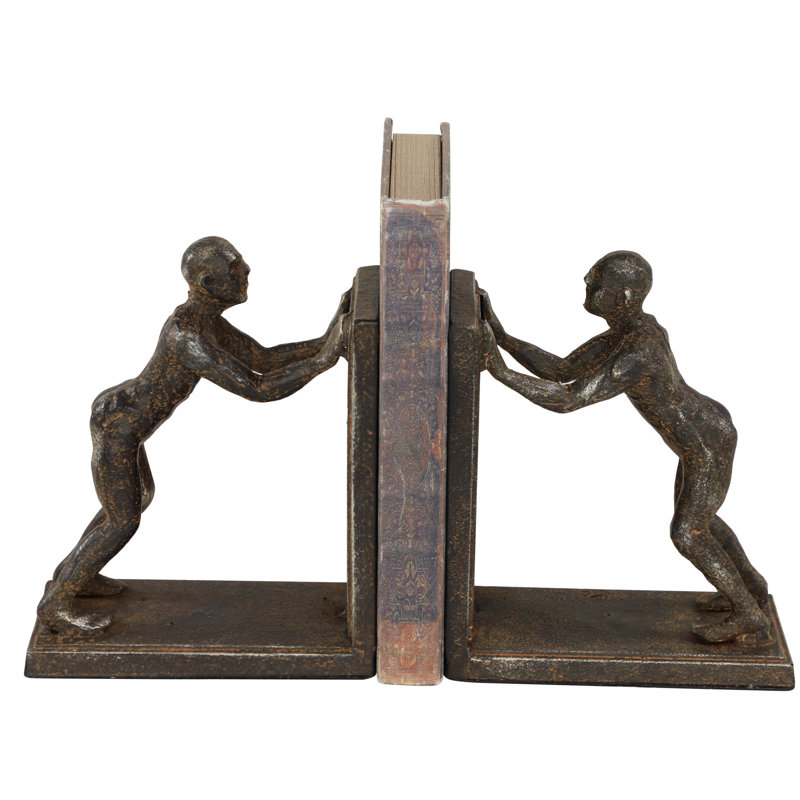 Serre-livres en métal figurines humain