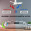 36"  3 - Blade LED Smart Flush Mount Ceiling Fan with Remote Control and Light Kit Included