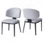 Chaises de salle à manger rembourrées en cuir de polyuréthane, chaises d'appoint pour salles à manger, cuisines et salons (ensemble de 2)-1420894050