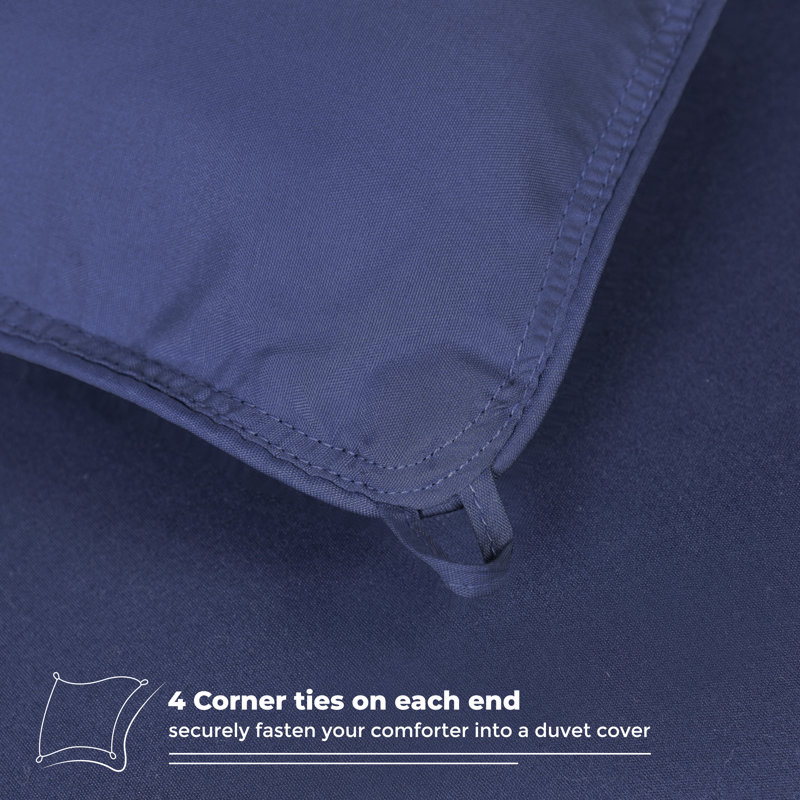 Twin XL Navy Blue Reversible Down Alternative Comforter