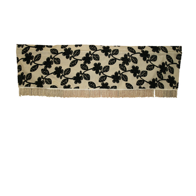 Jupe de rideaux 60 po floral Alyvia, Or