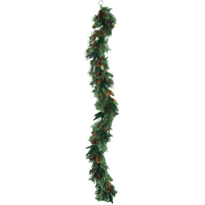 72" Artificial Mixed Berry Pine Cone & Pine Christmas Garland