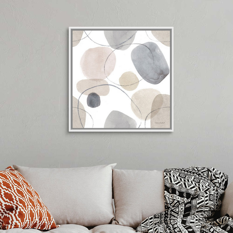 «Think Neutral 14» par Lisa Audit - reproduction d'art, Toile blanche encadrée, H 32 po x l 32 po x P 1,75 po