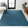 Asalah Solid Low-Pile Turquoise Rug