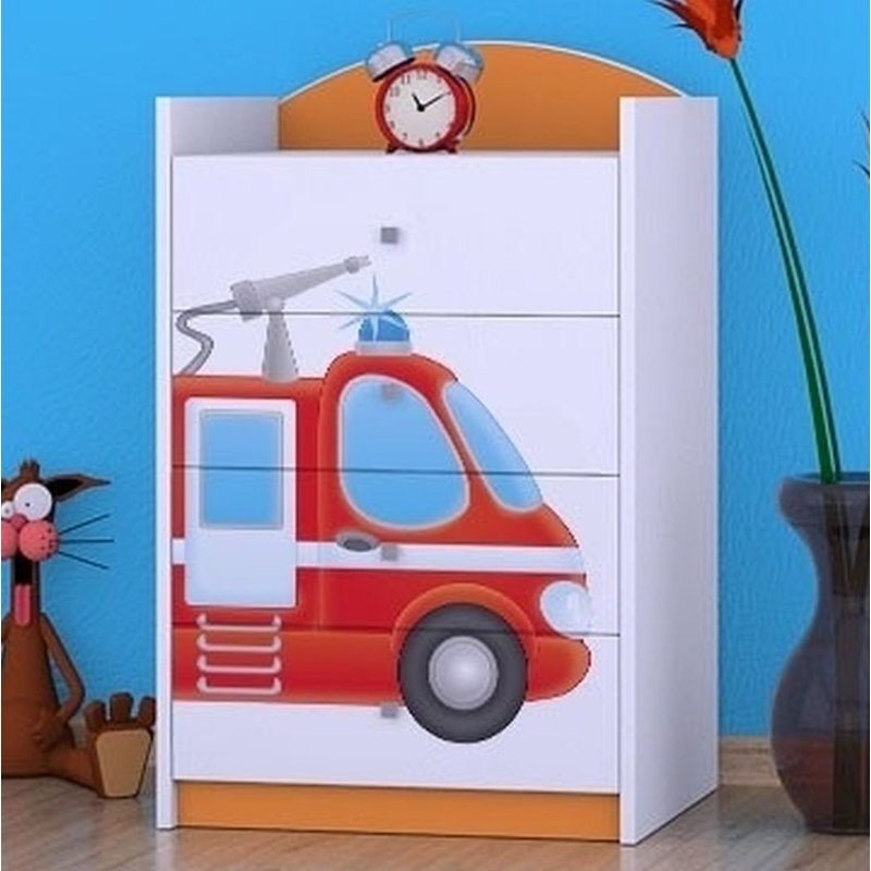 Nissen Kids 4 - Drawer Chest, Orange